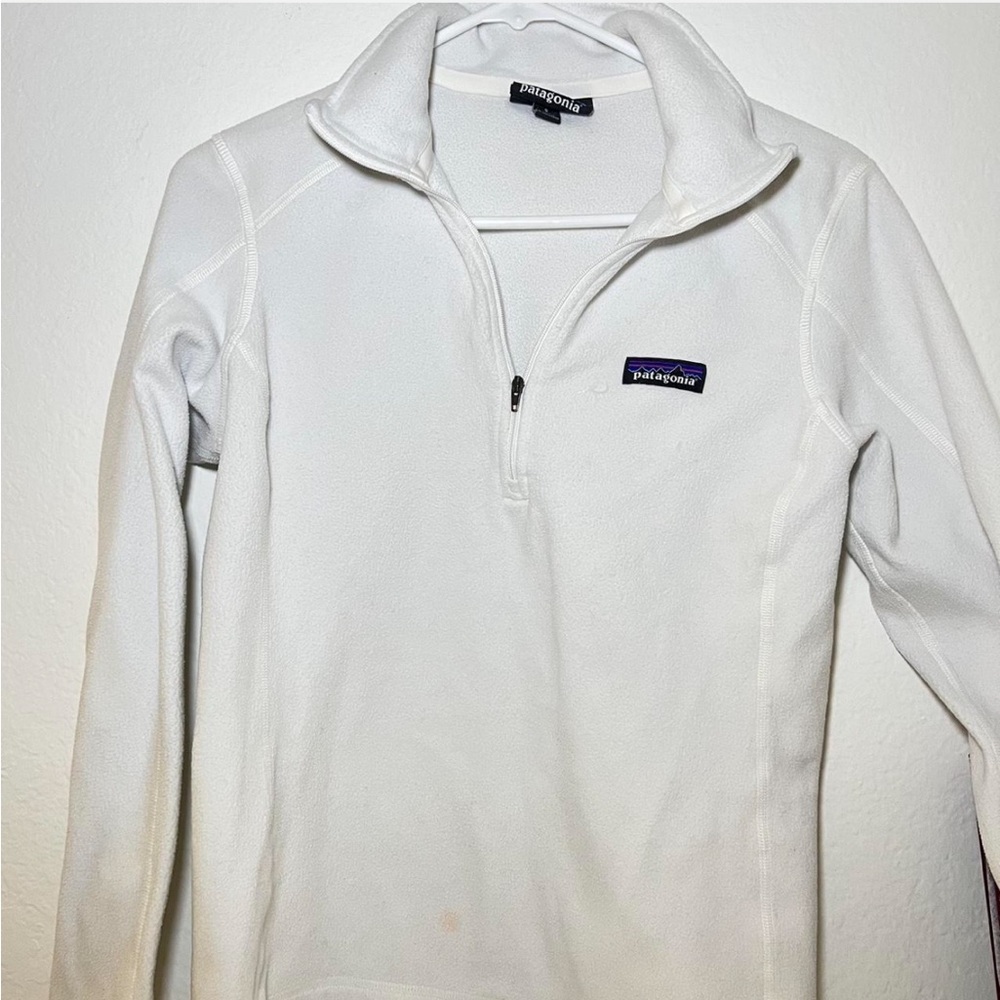Women's Micro D 1/4-Zip Fleece Patagonia White zip Up